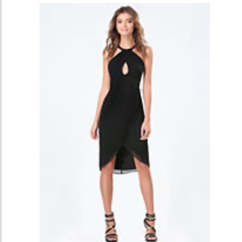 Bebe black keyhole dress